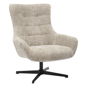 Artistiq Draaifauteuil 'Erskine' Chenille, kleur Lichtgrijs