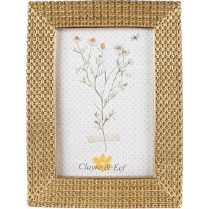 Clayre & Eef Fotolijst 10x15 cm Goudkleurig Kunststof Fotokader