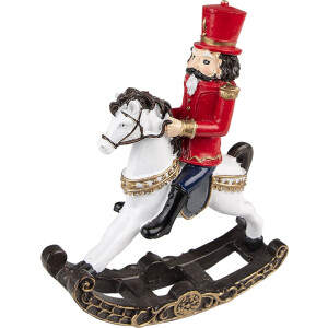Clayre & Eef Kerstdecoratie Notenkraker 18 cm Rood Kunststof