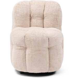 Riviera Maison Arosa Swivel Dining Chair Natural - Polyester, Beukenhout - Natural - 77.0x66.0x91.0 cm