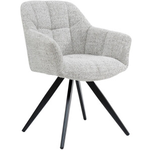Livingfurn Eetkamerstoel Tommy - Beige Stof - Zithoogte 48cm