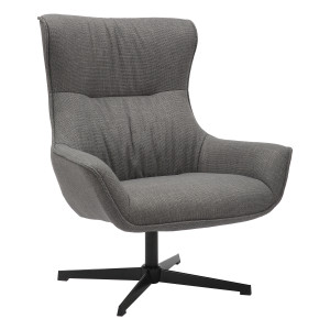 Artistiq Draaifauteuil 'Kevina' Structuurstof, kleur Grijs