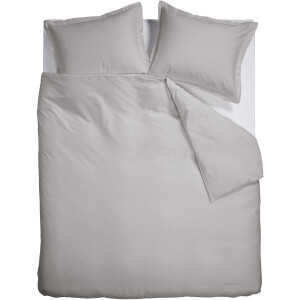 Ambiante Satin Uni dekbedovertrek - Lits-Jumeaux XL - 260 x 200/220 cm - Grijs