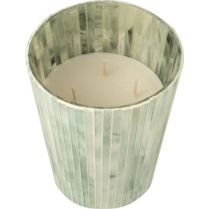 J-Line geurkaars Noa - Seaside Bliss - glas - lichtblauw - large - 75U
