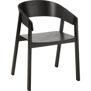 J-Line stoel Naga - essenhout/touw - zwart