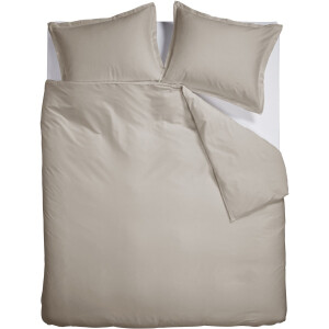 Ambiante Satin Uni dekbedovertrek - Lits-Jumeaux - 240 x 200/220 cm - Zand
