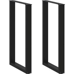 vidaXL - Bartafelpoten - 2 - st - U-vormig - 60x(100-101) - cm - staal - zwart