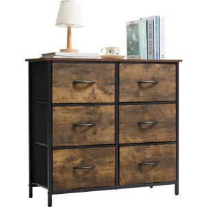 White-label® Dressoirs Kasten - Ladekast - Buffetkast Industrieel - Hout - Bruin