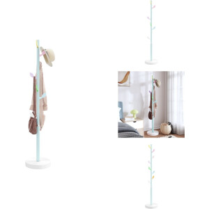 vidaXL Kapstok - Kapstokken - Kledingrek - Jassenrek - Kapstok 172 cm gepoedercoat ijzer blauw