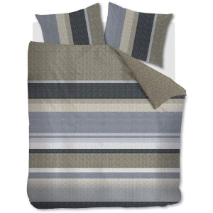 Beddinghouse Jorren dekbedovertrek - Lits-Jumeaux XL - 260x200/220 - Blauw Grijs