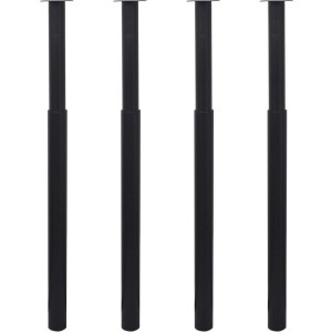 vidaXL - Tafelpoten - telescopisch - 4 - st - 710-1100 - mm - zwart