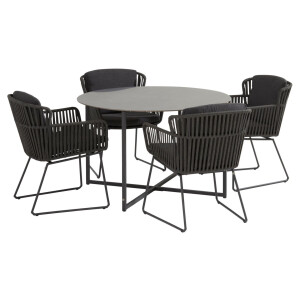 Taste by 4 Seasons Tuinset Vitali Quatro Ø120 cm Antraciet