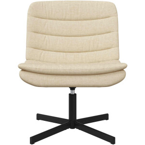 vidaXL - Draaistoel - Crème - 63 - x - 75 - x - 76 - cm - Stof
