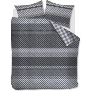 Riviera Maison Union Ave Dekbedovertrek - Eenpersoons - 140x200/220 cm - Blue