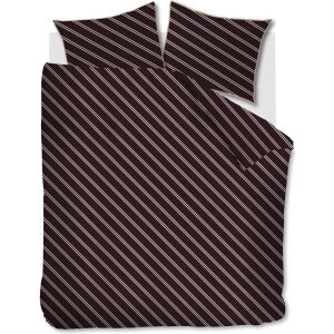 vtwonen Diagonal dekbedovertrek - Lits-Jumeaux - 240x200/220 - Donker Rood