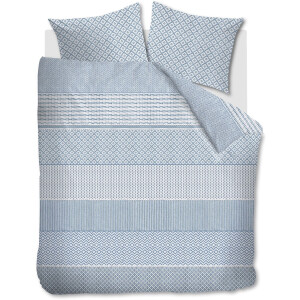 Rivièra Maison Francesco dekbedovertrek - Lits-Jumeaux XL - 260 x 200/220 cm - Blauw