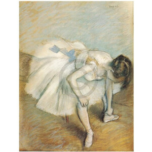 Kunstdruk Edgar Degas - Danseuse nouant son brodequin 24x30cm