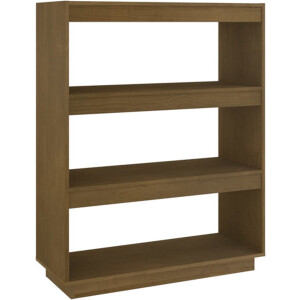 vidaXL - Boekenkast/kamerscherm - massief - grenenhout - honingbruin