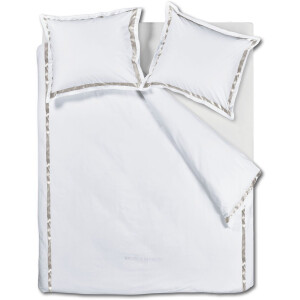 Rivièra Maison Whisper dekbedovertrek - Lits-Jumeaux XL - 260 x 200/220 cm - Wit
