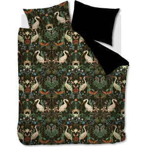 At Home by BeddingHouse Vibrant dekbedovertrek - Eenpersoons - 140x200/220 - Zwart