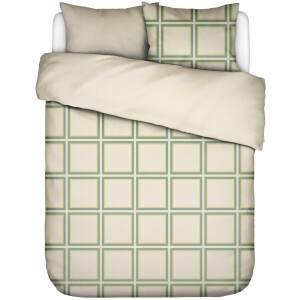 ESSENZA Luca Dekbedovertrek Basil green - Tweepersoons – 200x200/220 cm