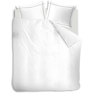 Auping Classic white grey Dekbedovertrek - Tweepersoons 200 x 220 cm - Katoensatijn - Wit