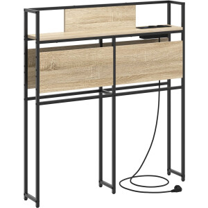 vidaXL - Opberghoofdbord - met - plank - Sonoma - eiken - 90 - cm - Bewerkt - hout