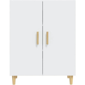 vidaXL Dressoir - Dressoirs - Kast - Wandkast - Dressoir 70x34x90 cm bewerkt hout wit