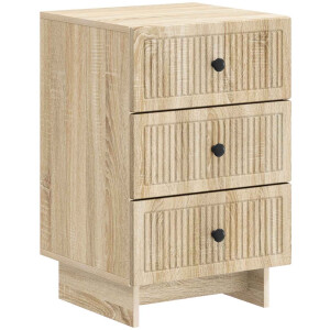 vidaXL - Nachtkastje - Sonoma - Eiken - 43 - x - 41 - x - 66,5 - cm - Bewerkt - hout