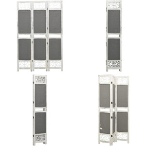 vidaXL Kamerscherm met 3 panelen 105x165 cm stof grijs - Kamerscherm - Kamerschermen - Privacyscherm - Klapscherm