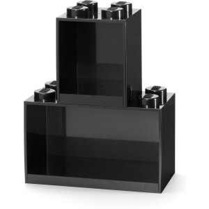Lego - Wandschap Brick 4 en 8 - Polypropyleen - Zwart -