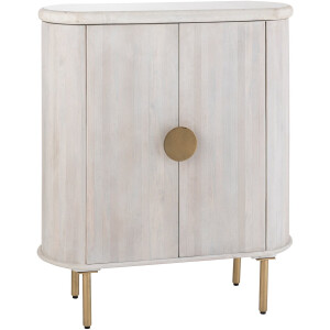 J-Line kast Marbel Bovenkant - hout - wit/goud