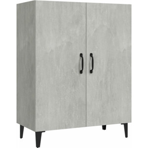 vidaXL - Dressoir - 70x34x90 - cm - bewerkt - hout - betongrijs
