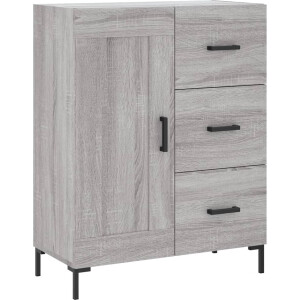 vidaXL - Dressoir - 69,5x34x90 - cm - bewerkt - hout - grijs - sonoma - eikenkleurig