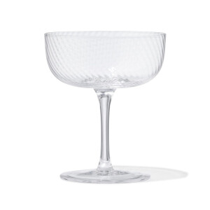 HEMA HEMA Coupe Bergen Glas Twist Reliëf (transparant)