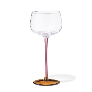HEMA HEMA Wijnglas 230ml Glas Bordeauxrood Met Geel (multi)