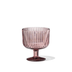 HEMA HEMA Borrelglas 70ml Bergen Glas Streep Reliëf Bordeauxrood (bordeauxrood)