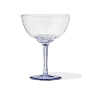 HEMA HEMA Cocktailglas 210ml Glas Gekleurde Steel (blauw)