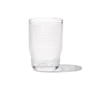 HEMA HEMA Longdrink Glas Bergen Bolletjes Reliëf 340ml (transparant)