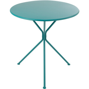 J-Line tafel Tripod Rond - metaal - turkoois - large