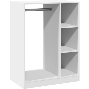 vidaXL - Kledingkast - 77x48x102 - cm - bewerkt - hout - wit