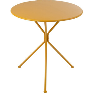J-Line tafel Tripod Rond - metaal - okergeel - large