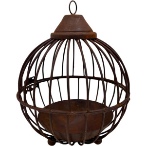 Ornament decoratief roest bruin hang staand mosbal 21 cm x 17 cm | 125080 | Home Sweet Home | Stoer & Sober Woonstijl