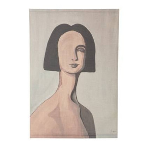 HKliving Woman Portrait Wandkleed - 100 x 70 cm