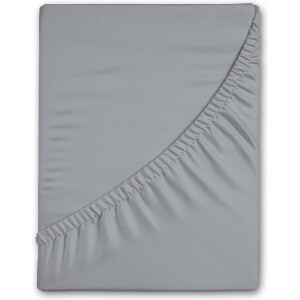 Flanellen Hoeslaken 140x200 cm - Zilver - 1 Persoons - Zacht en Warm - 100% Katoen