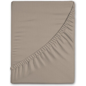 Flanellen Hoeslaken 180x220 cm - Zandkleur - 2 Persoons - Zacht en Warm - 100% Katoen