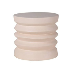 HKliving Stoneware Bijzettafel Ã 38 cm - Cream