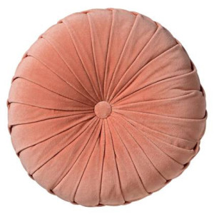 Dutch Decor Sierkussen rond Ã 40 cm velvet - KAJA - Muted Clay - roze