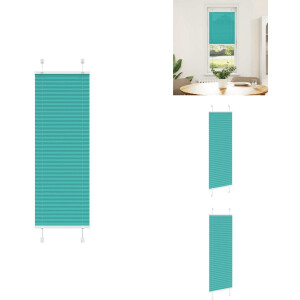vidaXL Plisségordijn - Geplooide Jaloezieën - Geplooide Zonwering - Plisse Blind - Plissé rolgordijn 40x150 cm stofbreedte 39,4 cm petrol groen