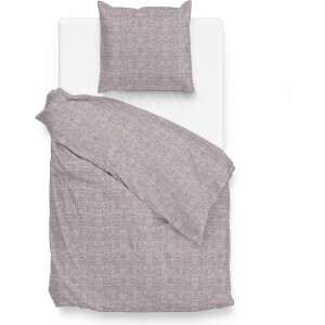 Zohome Lino Dekbedovertrek - Eenpersoons - Katoen - 140x200-220cm - Paars